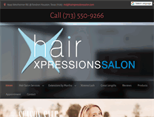 Tablet Screenshot of hairxpressionssalon.com